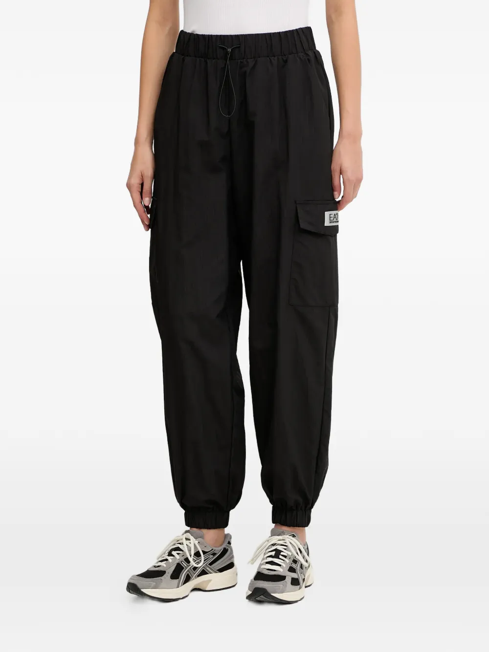 Ea7 Logo-patch Track Pants In Multi