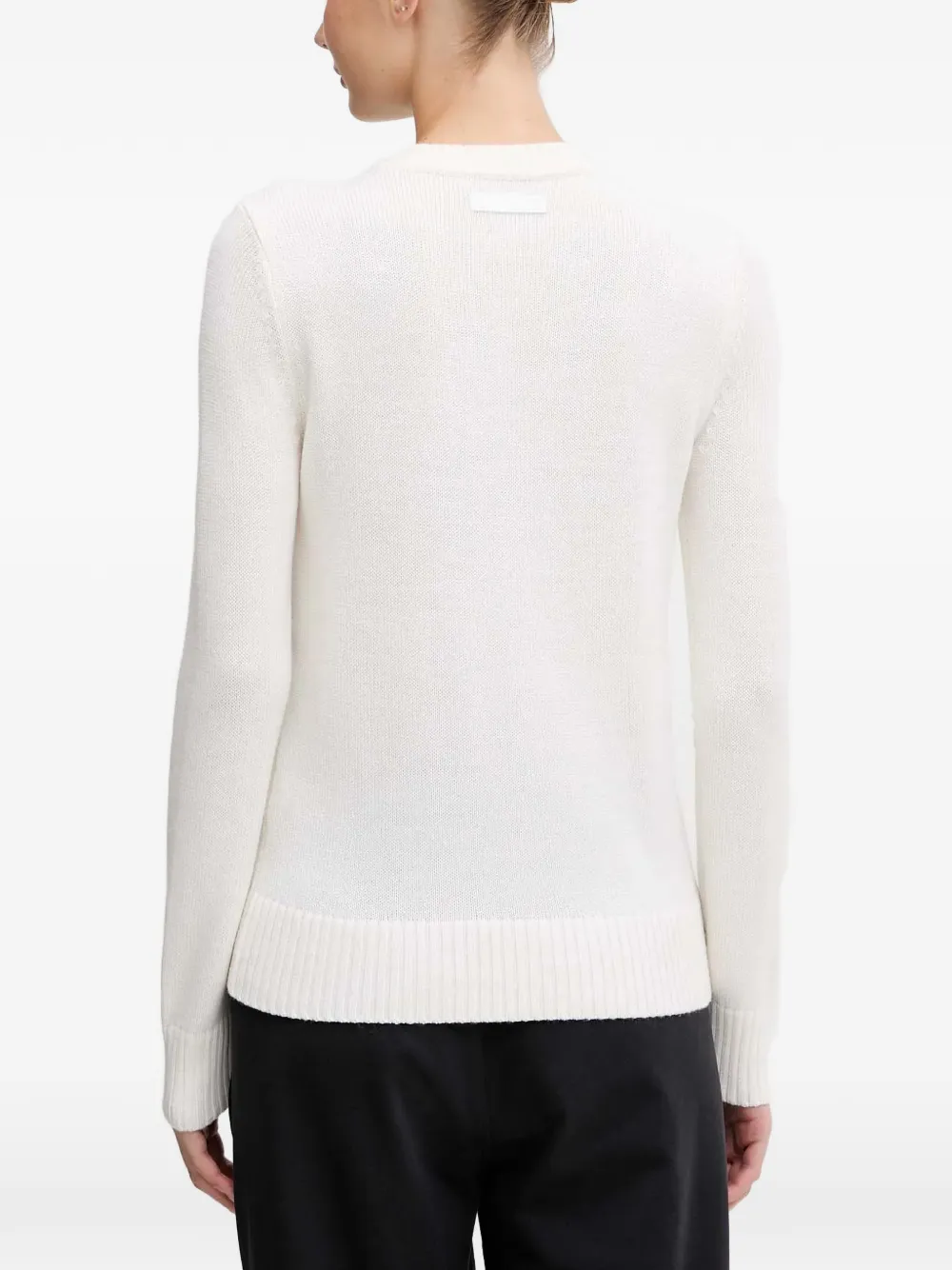 Ea7 Wool Blend Sweater In White
