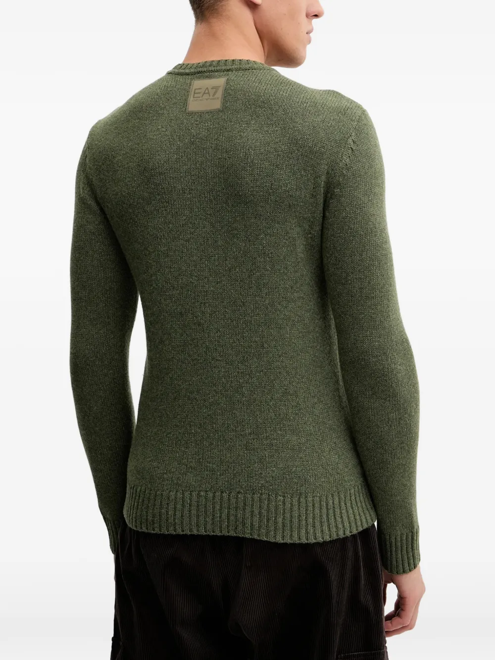 Ea7 Emporio Armani Trui met print Groen