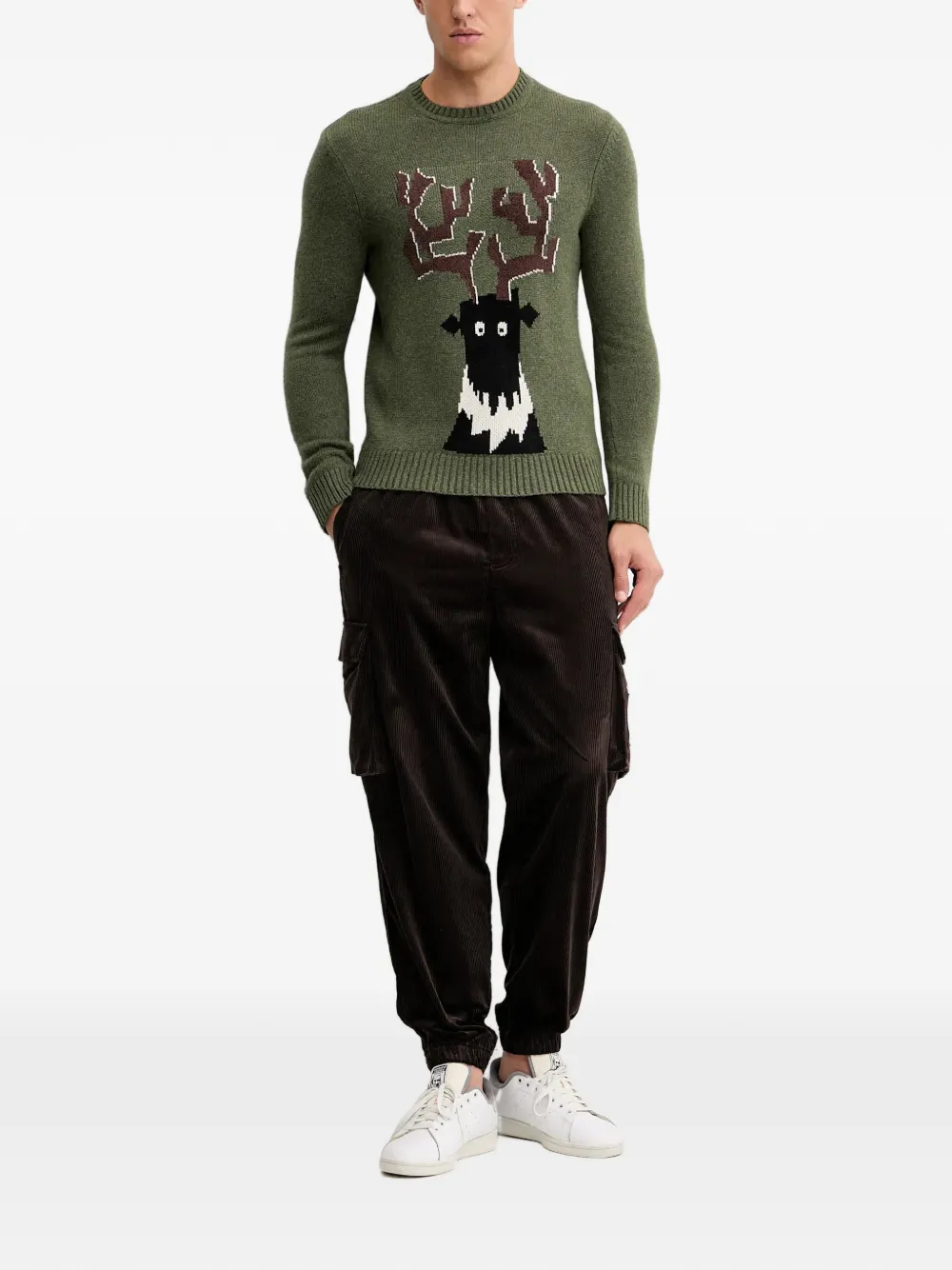 Ea7 Emporio Armani graphic-print sweater - Groen