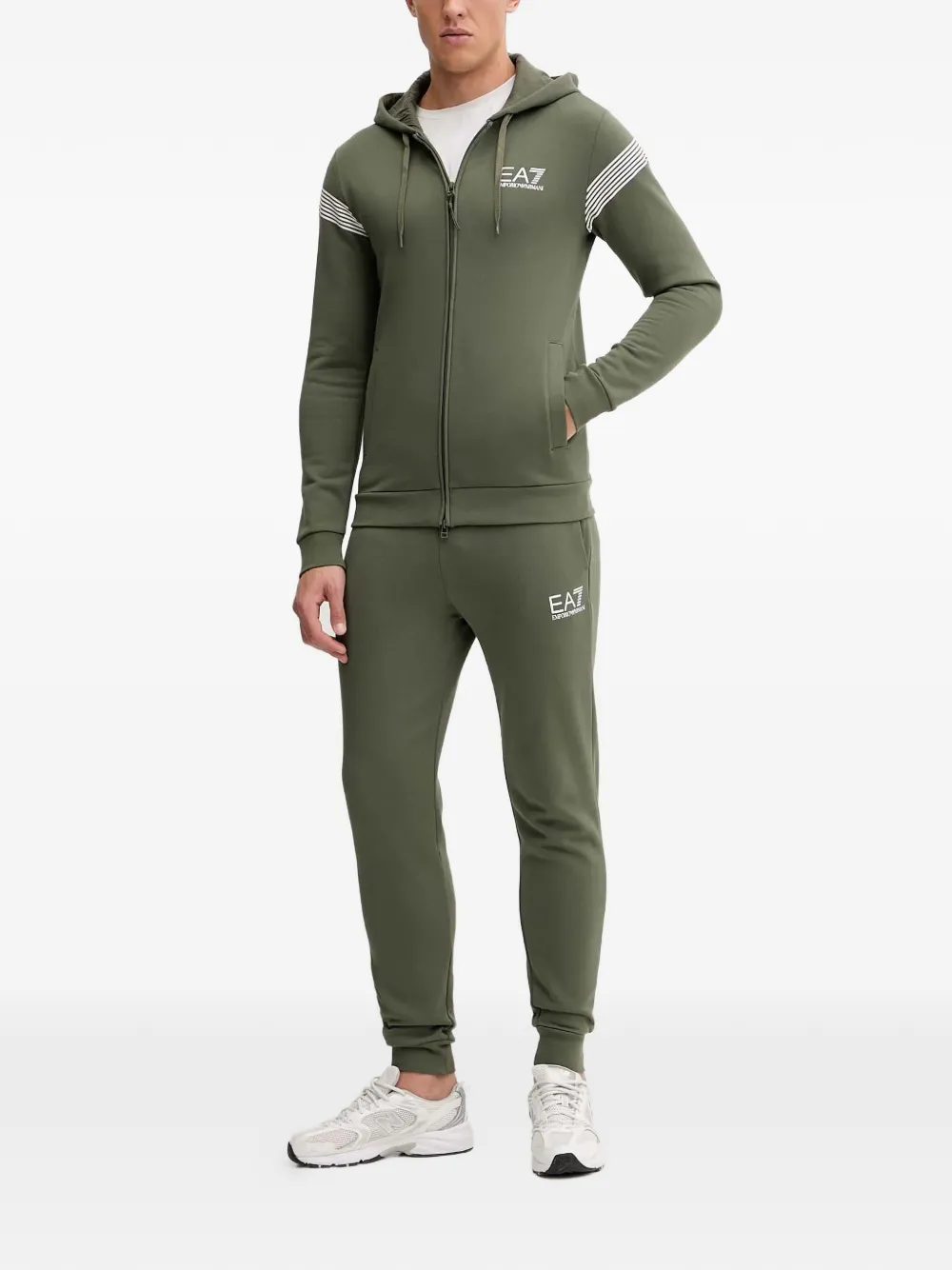 Ea7 Emporio Armani zip-fastening hoodie - Verde