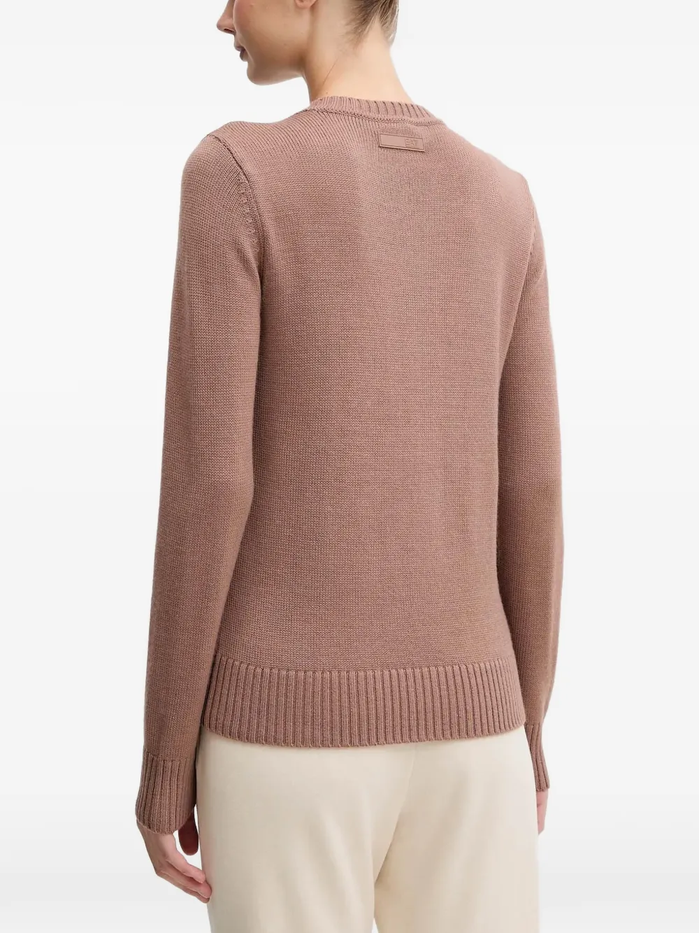 Ea7 Wool Blend Sweater In Brown