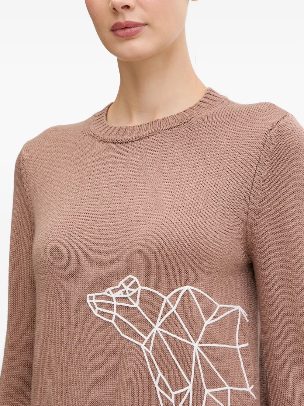 Ea7 Wool Blend Sweater In Brown