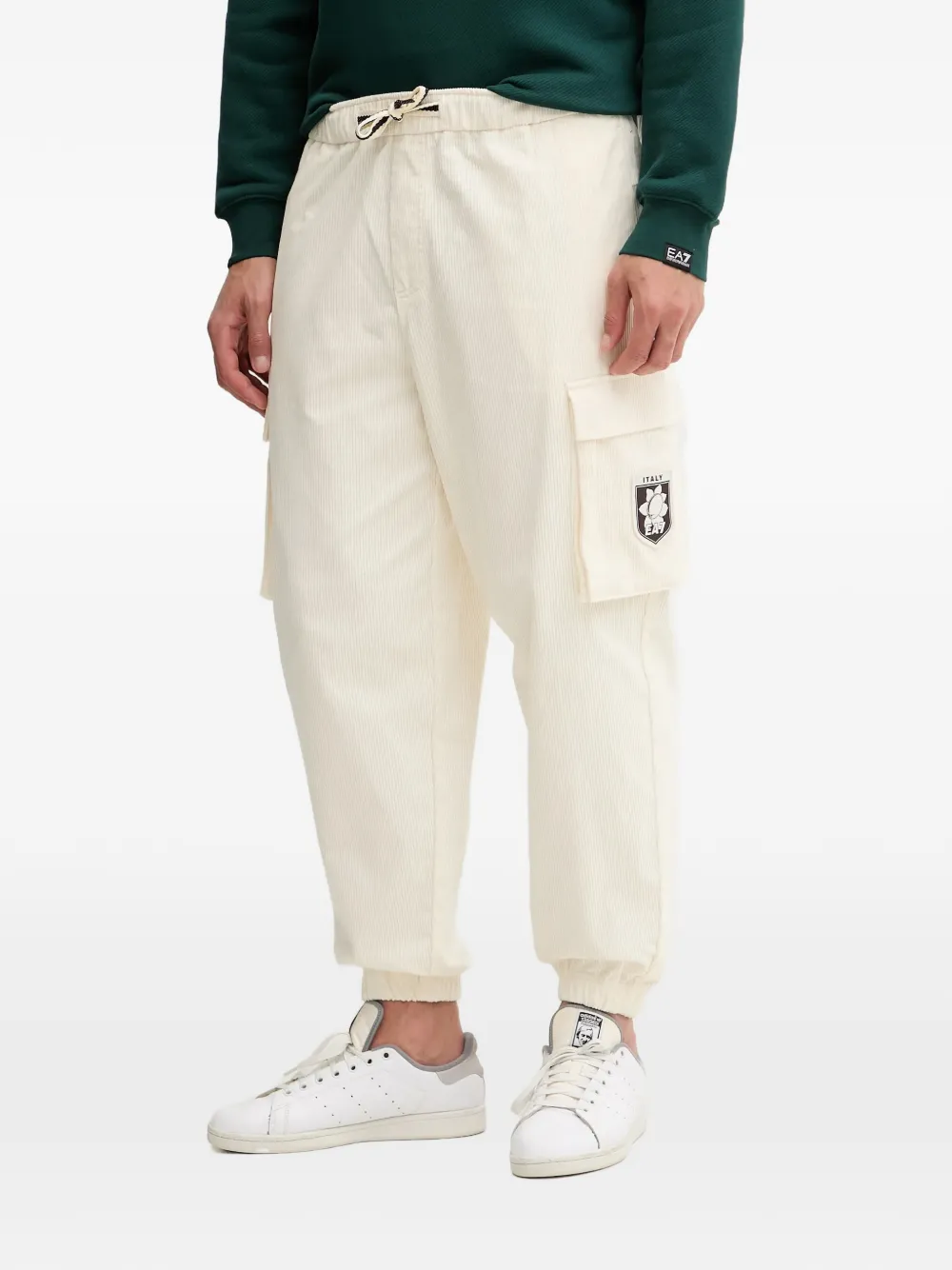 Ea7 Emporio Armani cotton loose fit trousers - Toni neutri
