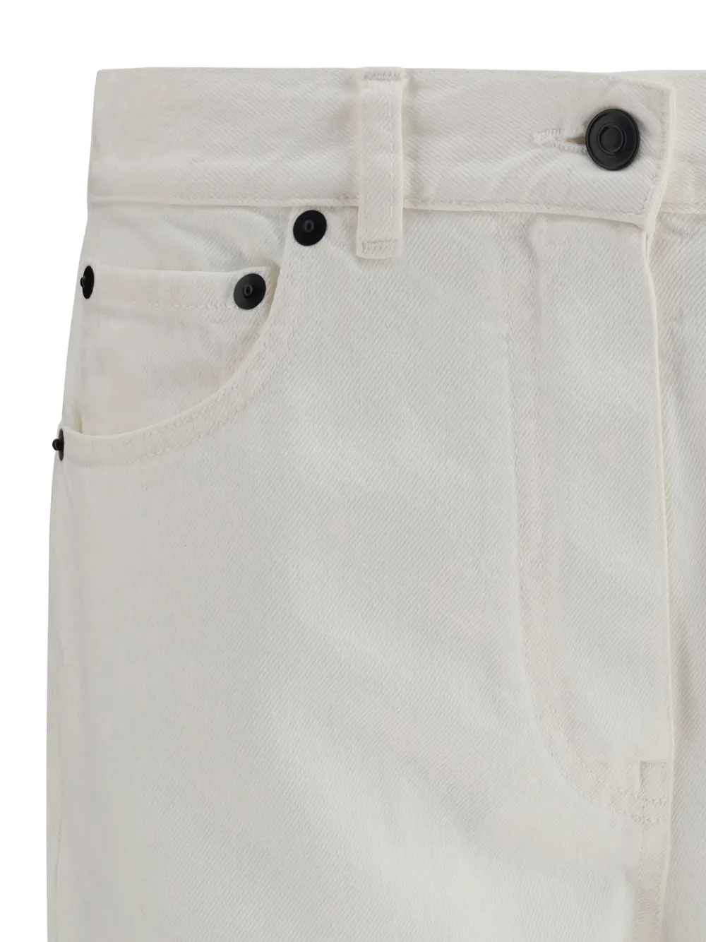 The Row Denim Burty Trousers With Pockets And Loops In Neutral