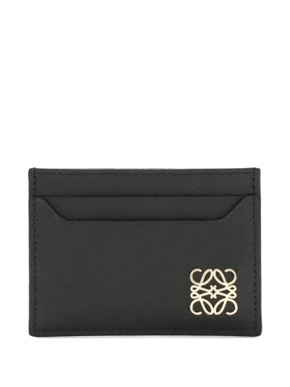 Loewe Anagram Leather Cardholder In Black