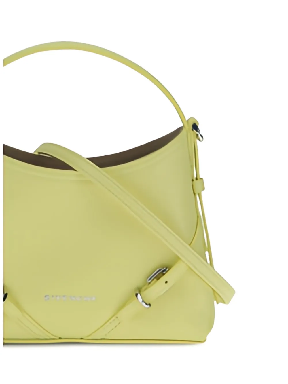 Givenchy Mini Voyou Embossed-logo Tote Bag In Yellow