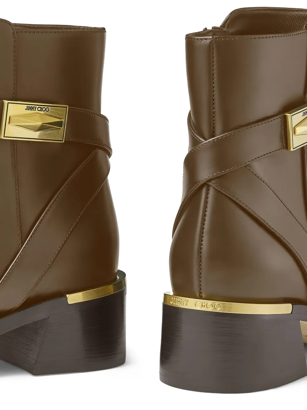 Jimmy Choo 45 mm Diantha enkellaarzen Bruin