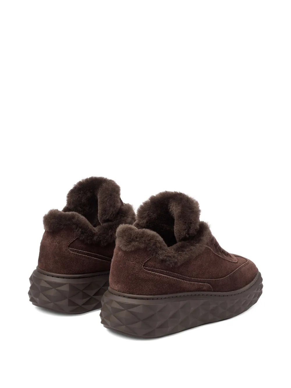 Jimmy Choo Diamond Maxi Retro F suede sneakers Bruin