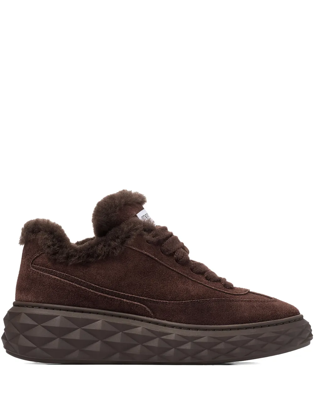 Jimmy Choo Diamond Maxi Retro F suede sneakers | Brown | Image 1