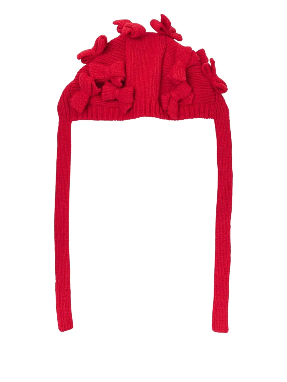 Comme Des Garçons Girl bow-detailed bonnet - Rood