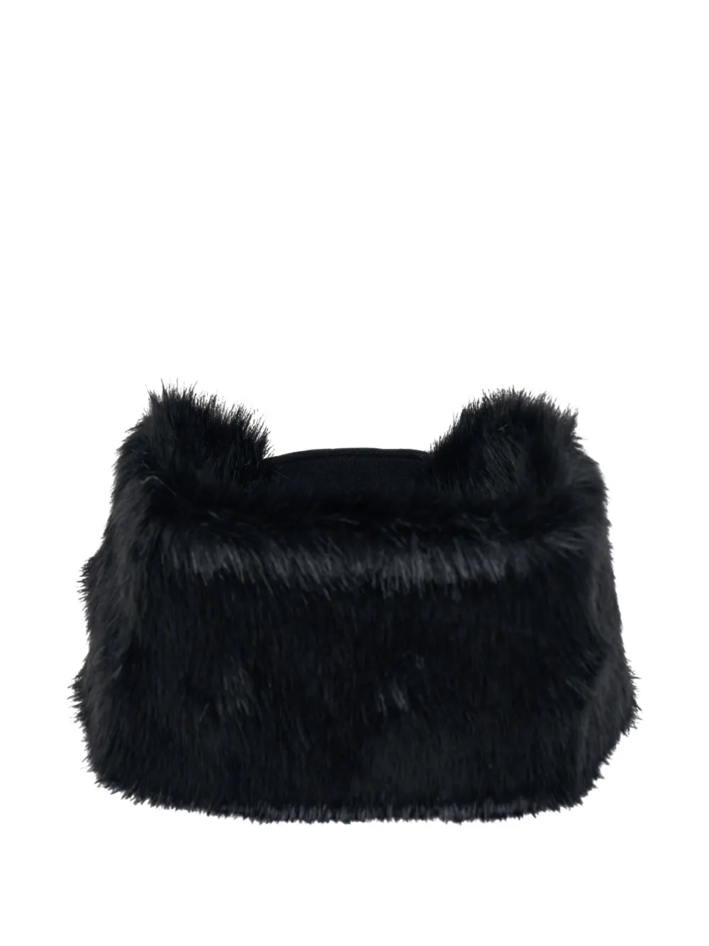 Open Yy Faux-fur Hairband In Black