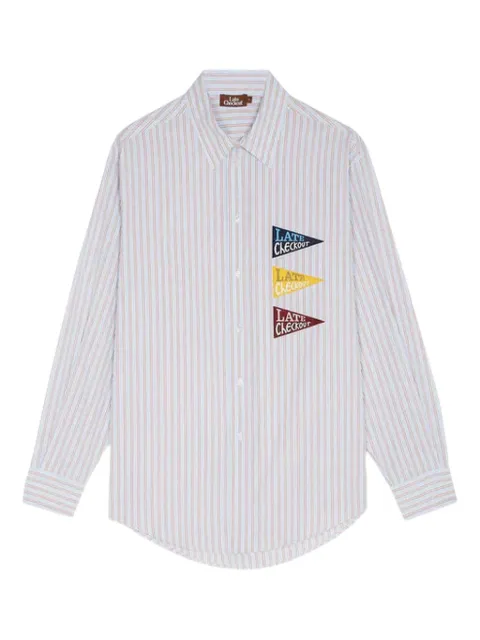 Late Checkout Striped Flag Western shirt