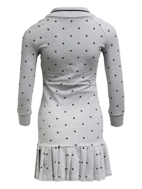 Ashley Williams Amelia long-sleeve polka-dot Mini Dress | Grey