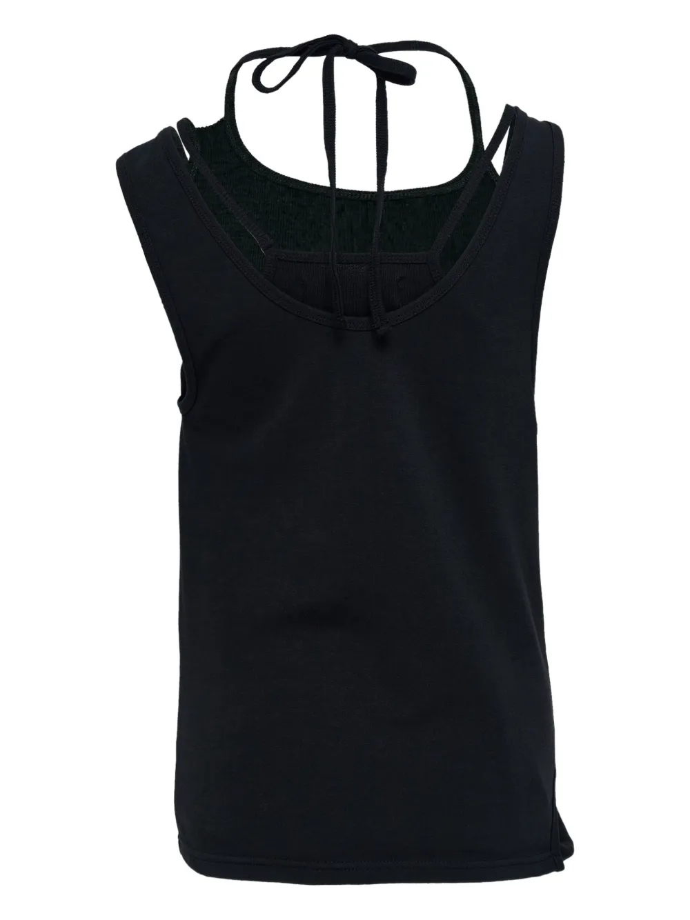Hache floral-appliqué layered sleeveless top | Vests & Tank Tops | Image 2