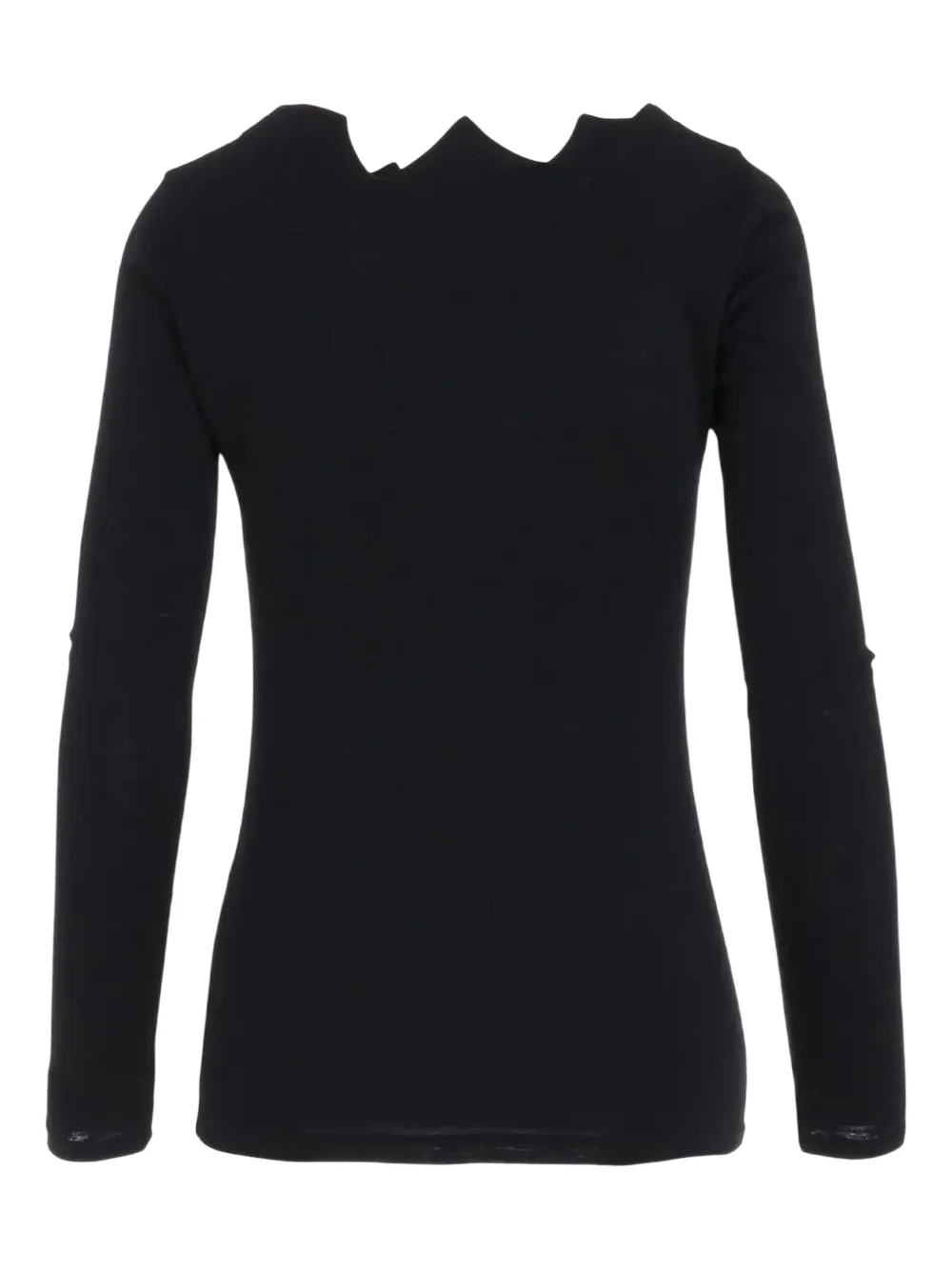 Yohji Yamamoto zig-zag neckline long-sleeves top | T-Shirts & Jersey Shirts | Image 2
