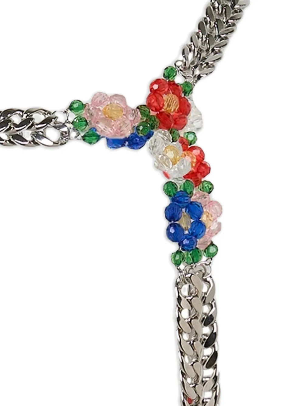 Noir Kei Ninomiya Beads X schakelbretels - Zilver