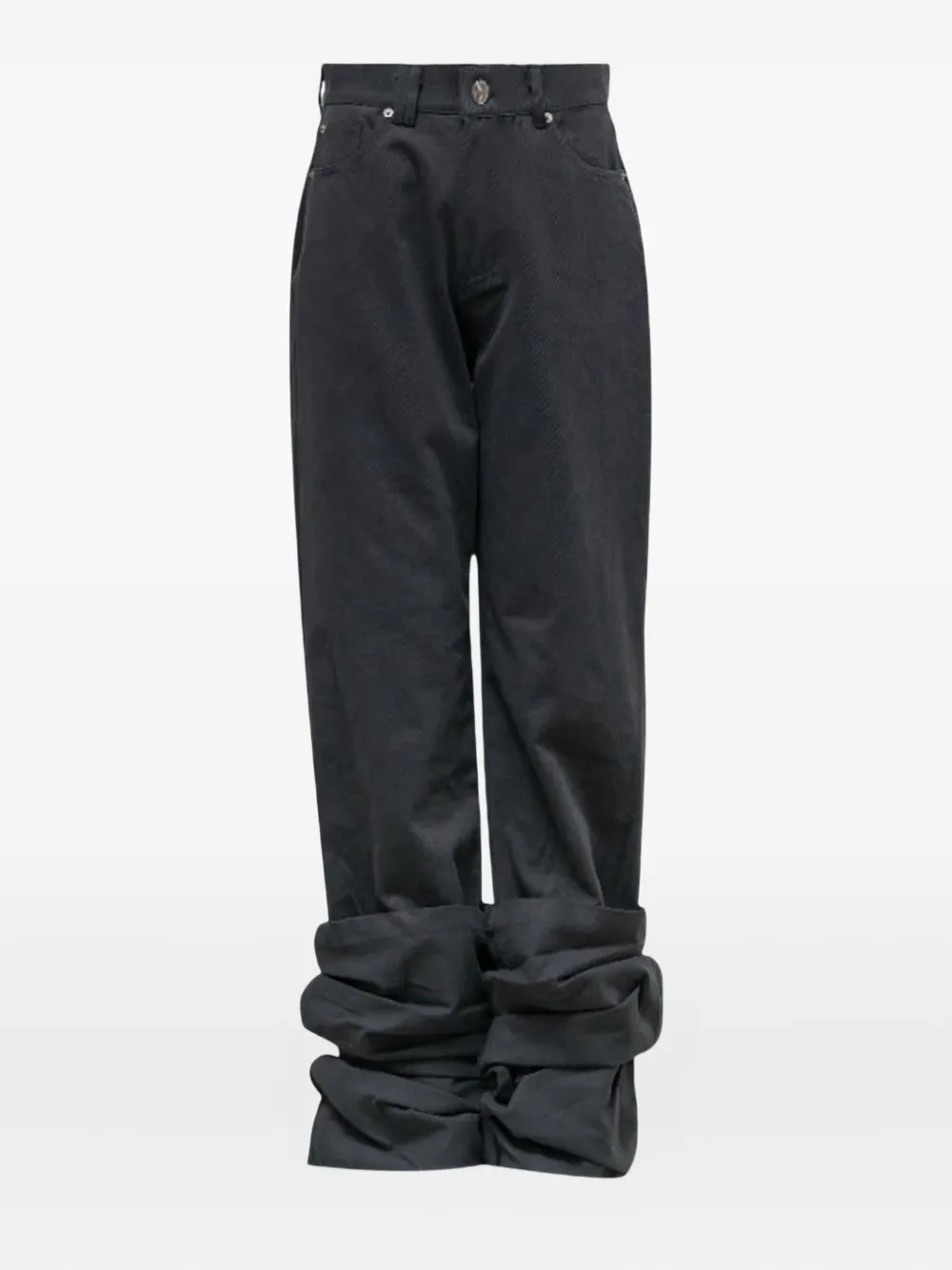 Hache Reverse Cotton Pants In Gray