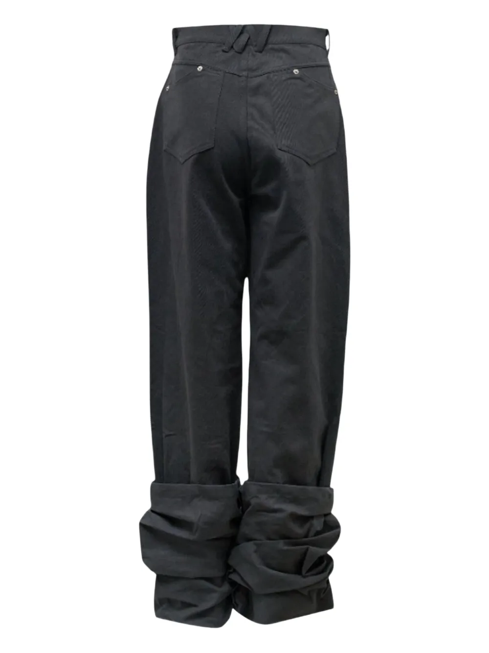 Hache Reverse Cotton Pants In Gray