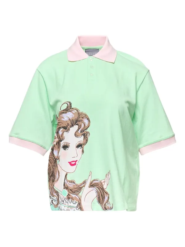 Patterned Top with Graphic Design