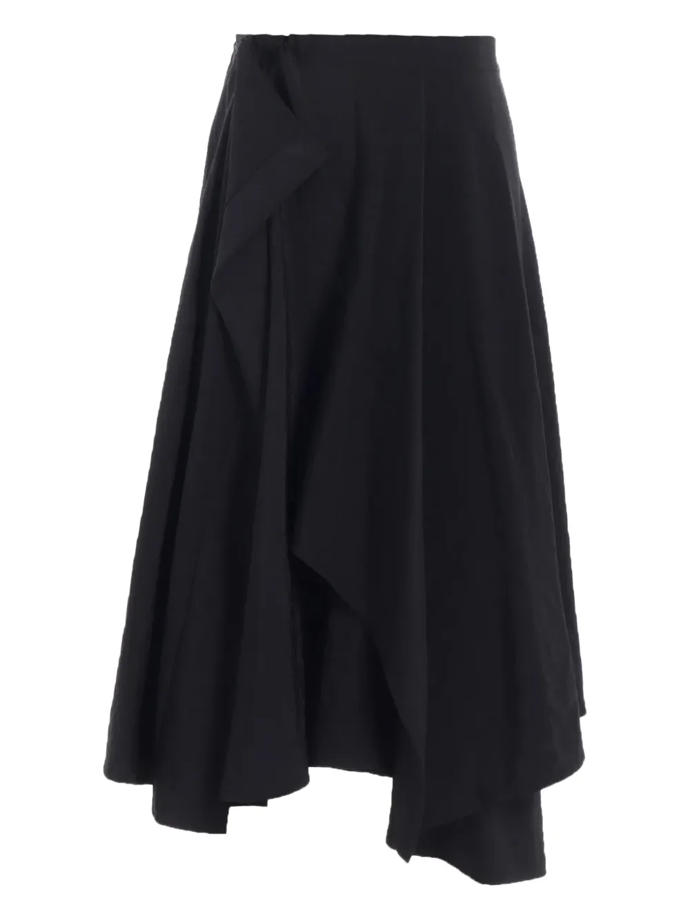 Yohji Yamamoto gathered skirt - Zwart