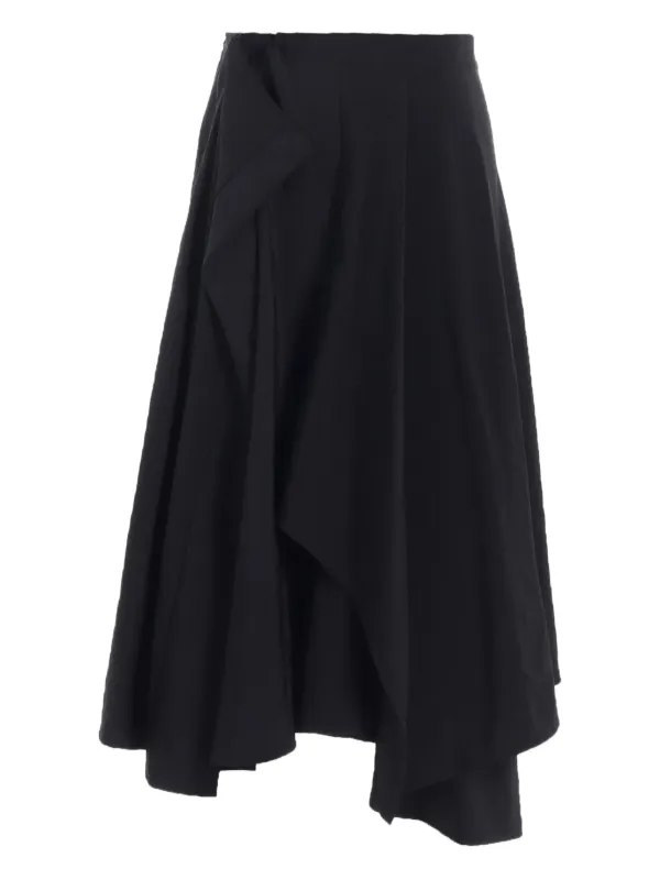 Yohji Yamamoto ギャザースカート | ブラック | FARFETCH JP