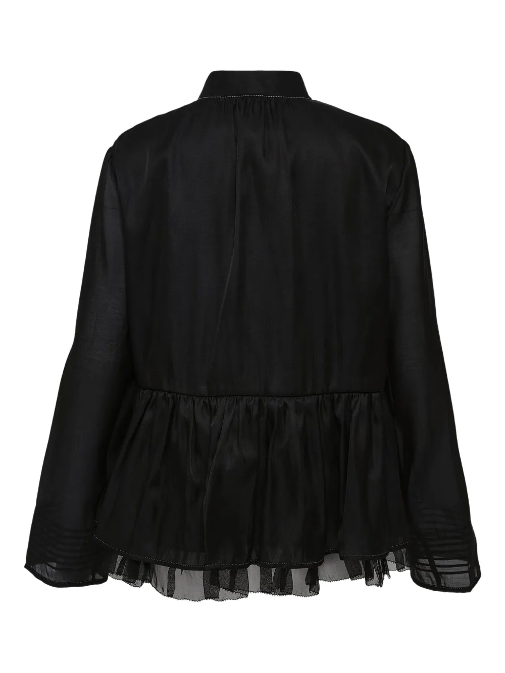 Renli Su flared blouse - Zwart