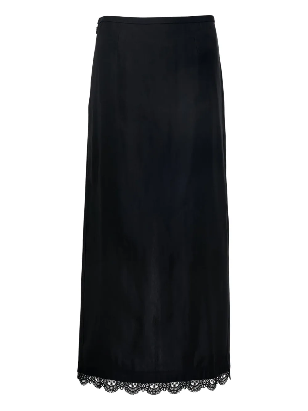 Renli Su Lace-detailing Wool Skirt In Black