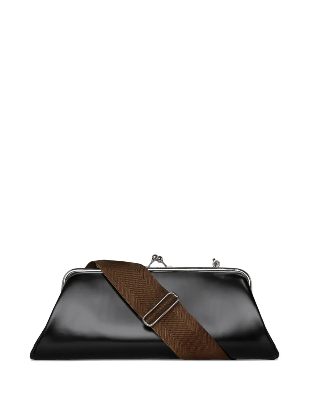 Comme Des Garçons Clasp-fastening Crossbody Bag In Black