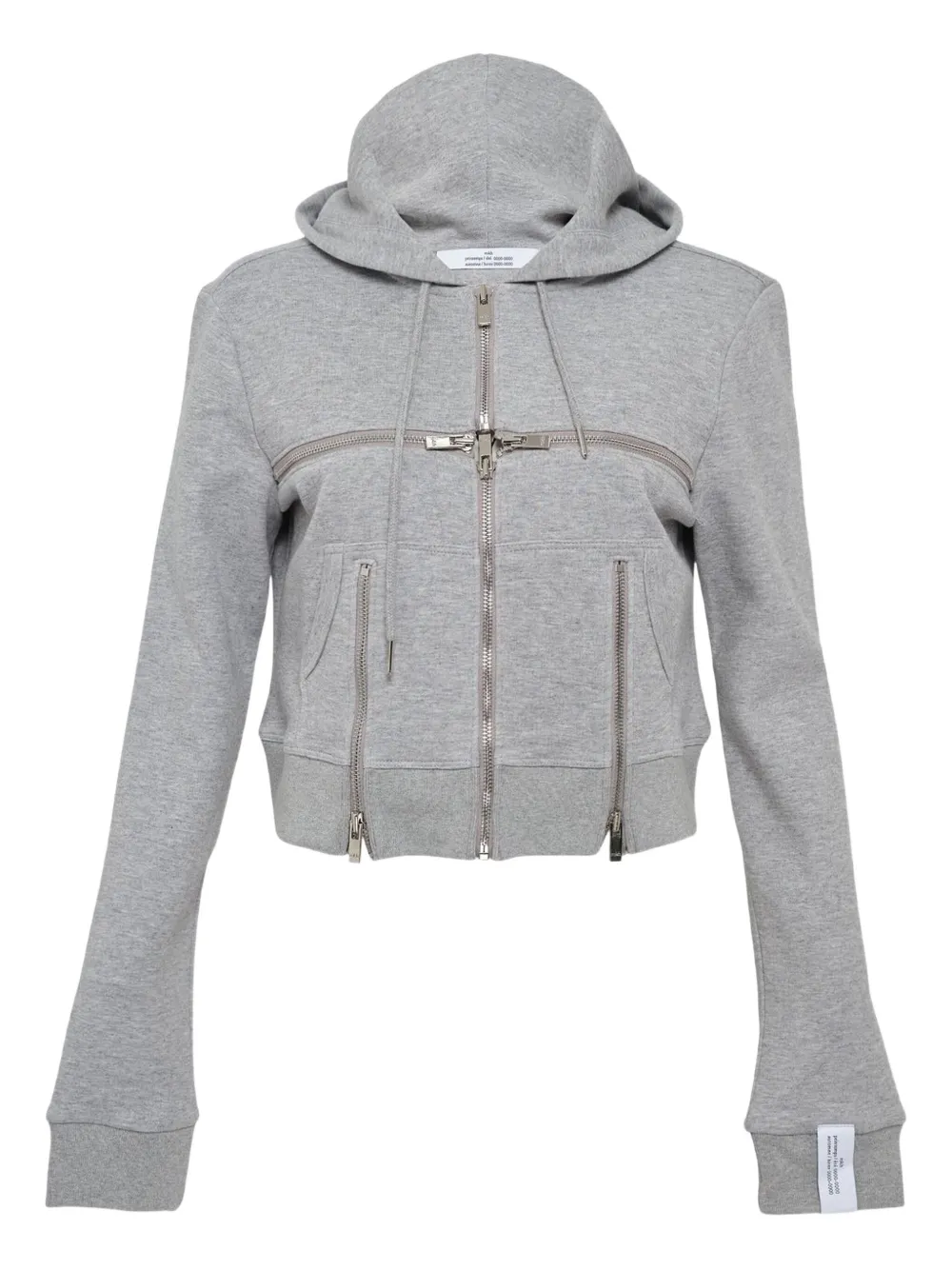 Rokh Zip-up Broken Hoodie In Multi