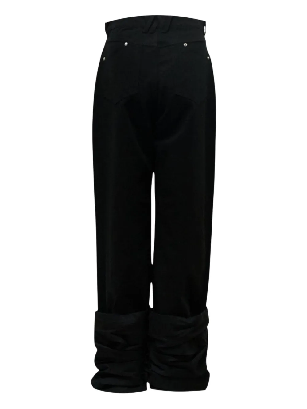 Hache Reverse Cotton Pants In Black