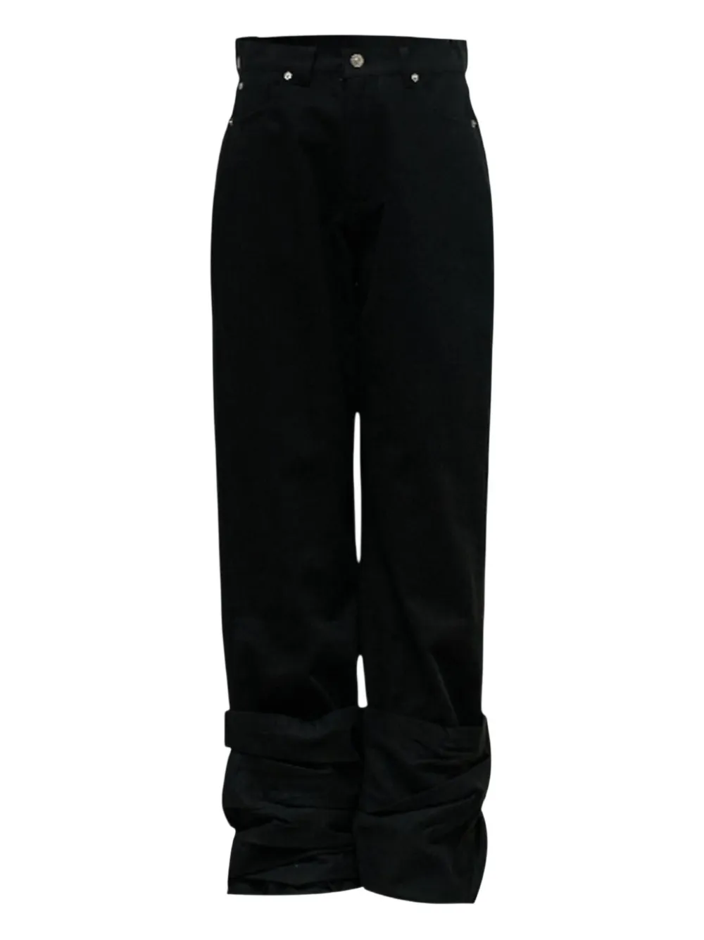 Hache Reverse Cotton Pants In Black
