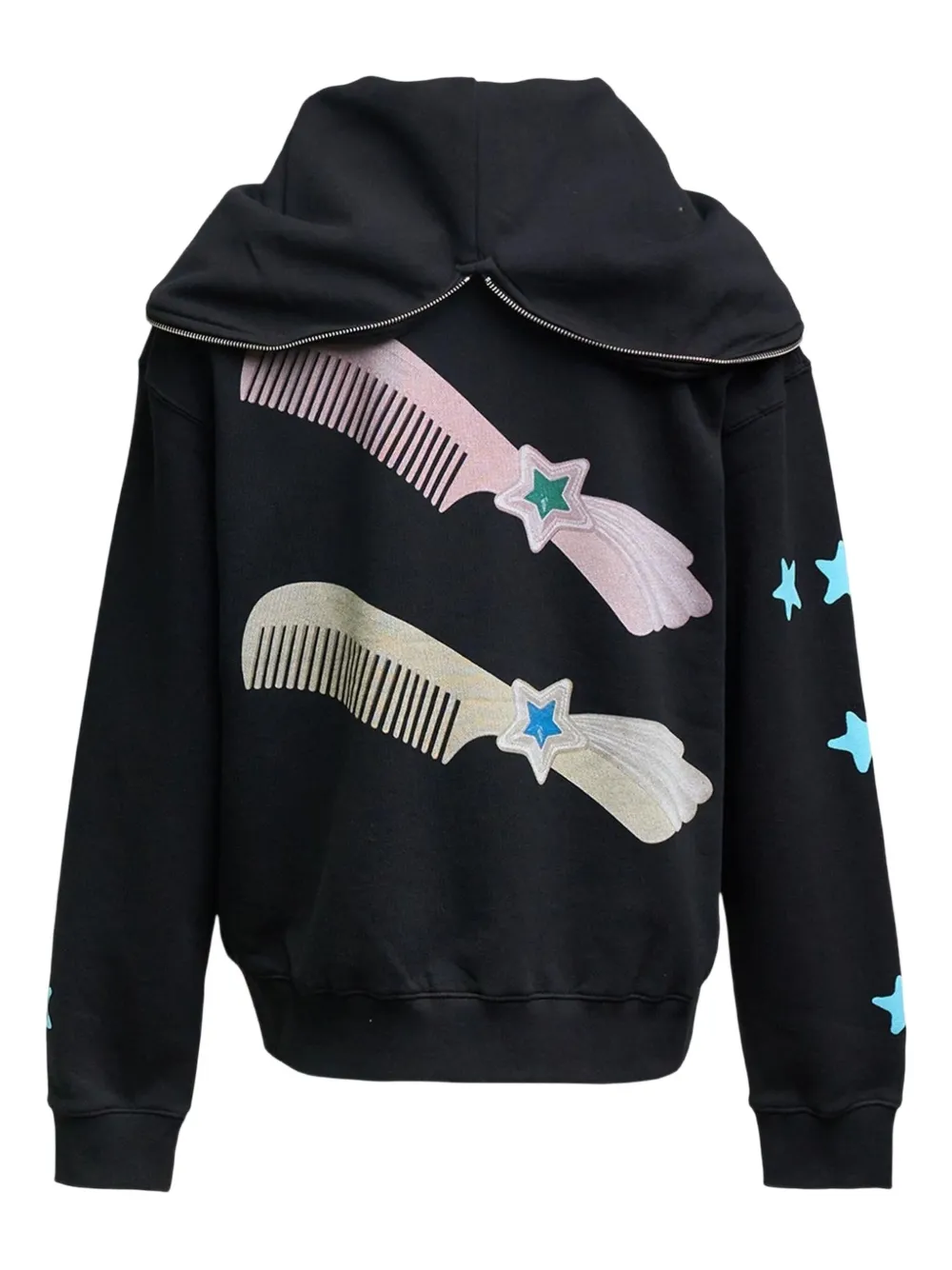 Ashley Williams Butterfly Zip Hoodie In Black