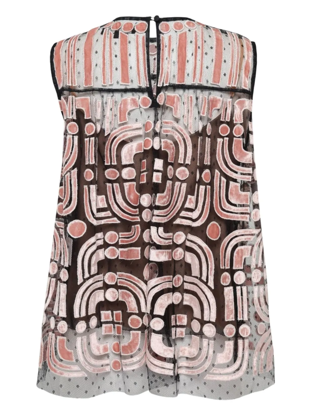 Biyan geometric-print blouse - Roze