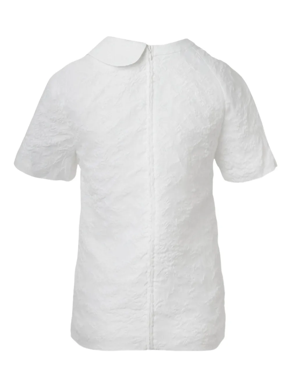 Shushu-tong Semi-peter Pan Collar Top In White