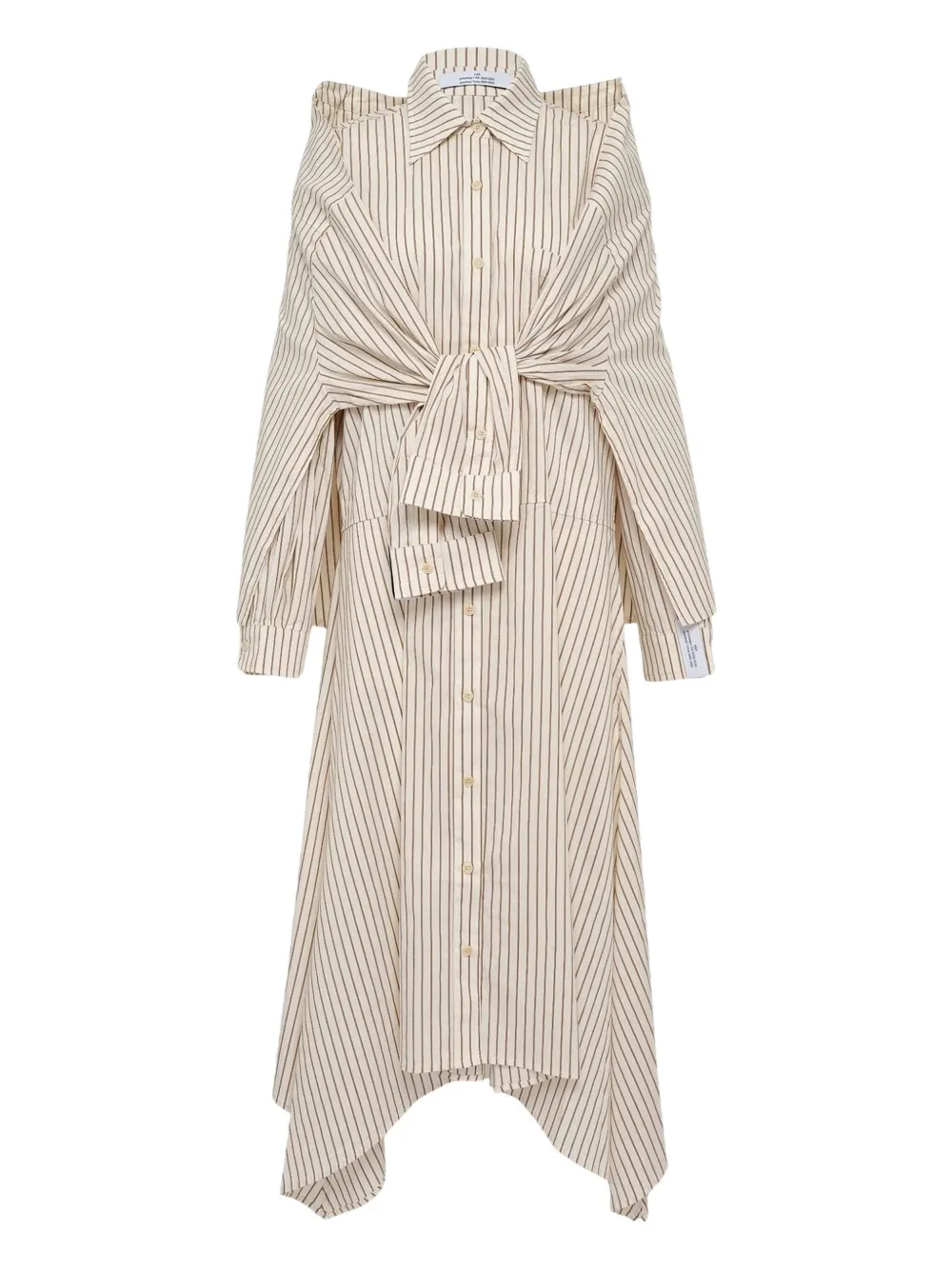 Rokh ストライプ シャツドレス - ニュートラル