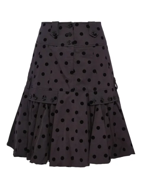 Rokh puff hem midi skirt