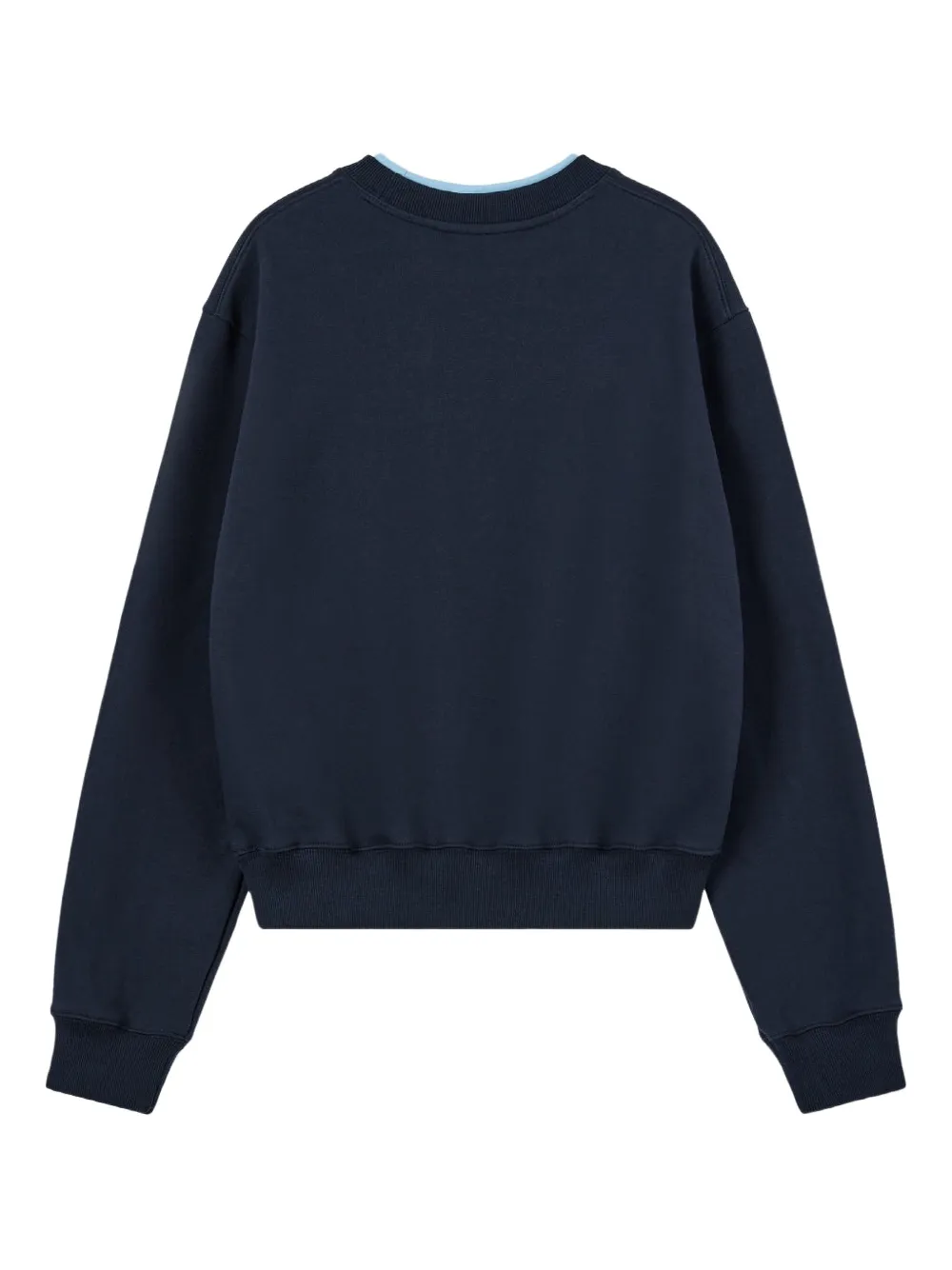 Rest&recreation Layered-neck Logo-detail Sweatshirt In Blue