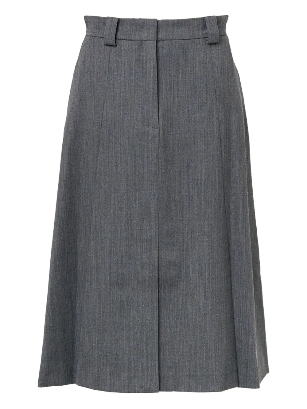 Nº21 pleated-detail midi skirt - Grigio