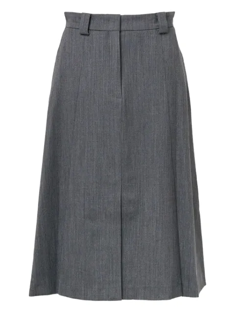 Nº21 pleated-detail midi skirt