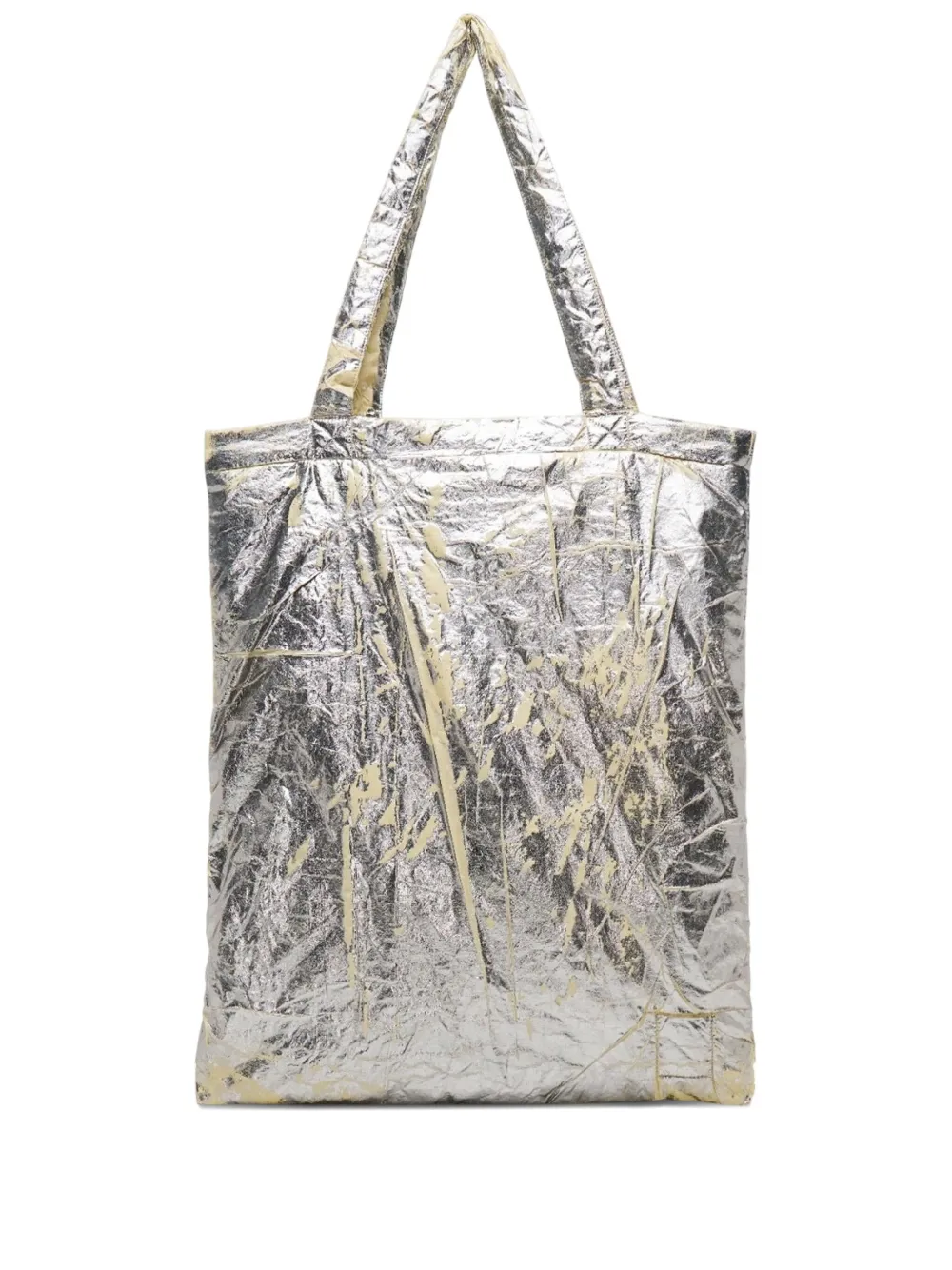 Rick Owens DRKSHDW palladium foil shopper tote bag | Silver | Image 1