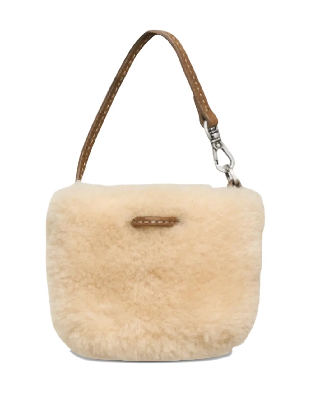 Marge Sherwood shearing drawstring pouch - Beige