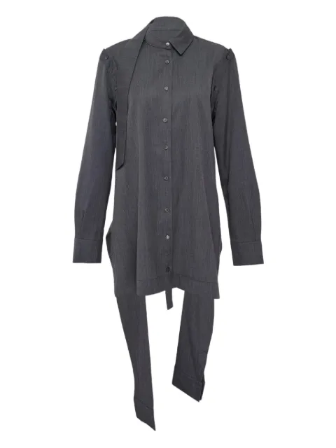 MMAM tie detail high-neck blouson