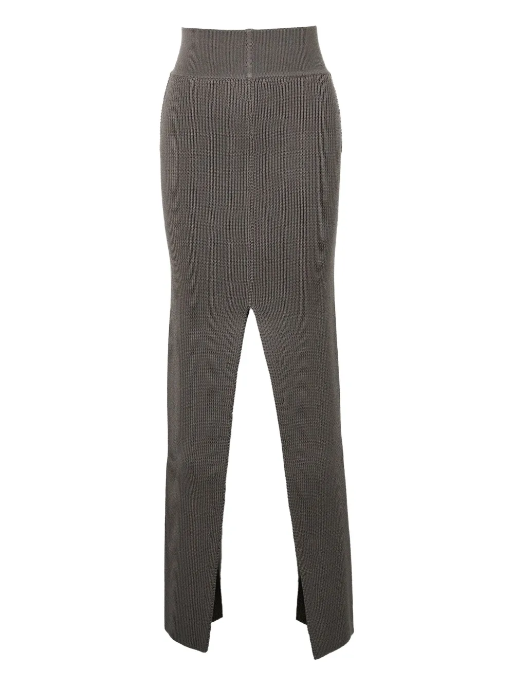 Rick Owens Slit-design Midi Skirt In Gray