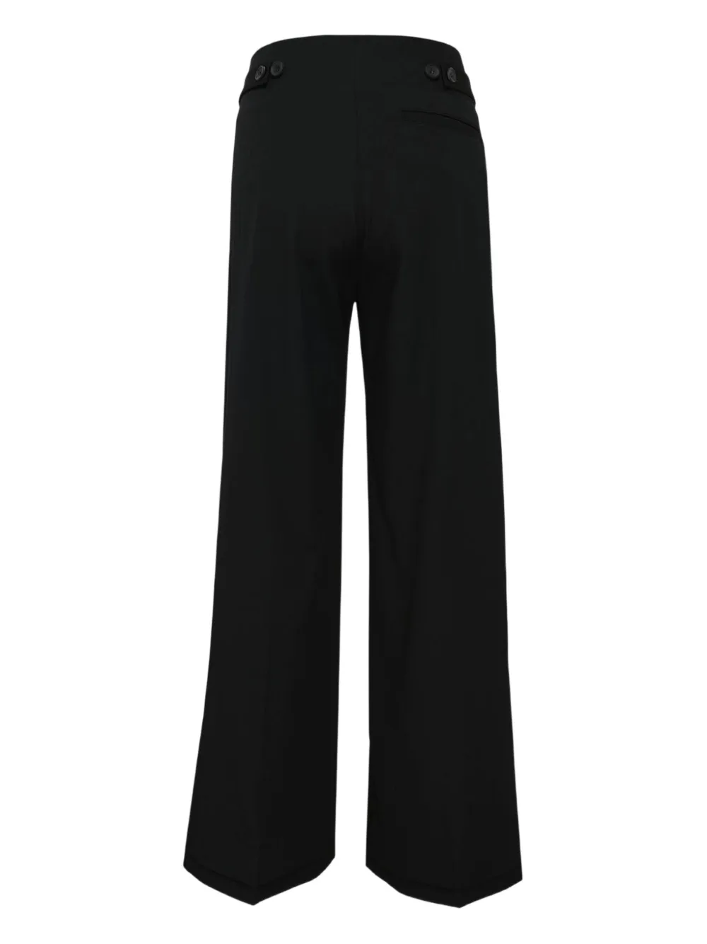 Yohji Yamamoto front button-fastening trousers - Zwart