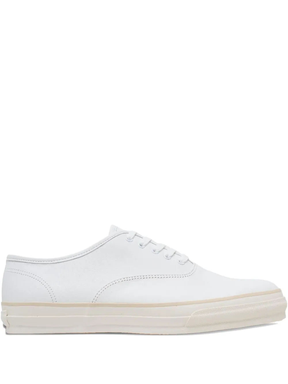 Comme Des Garçons Comme Des Garçons leather vulcanized lace-up sneakers | White | Image 1