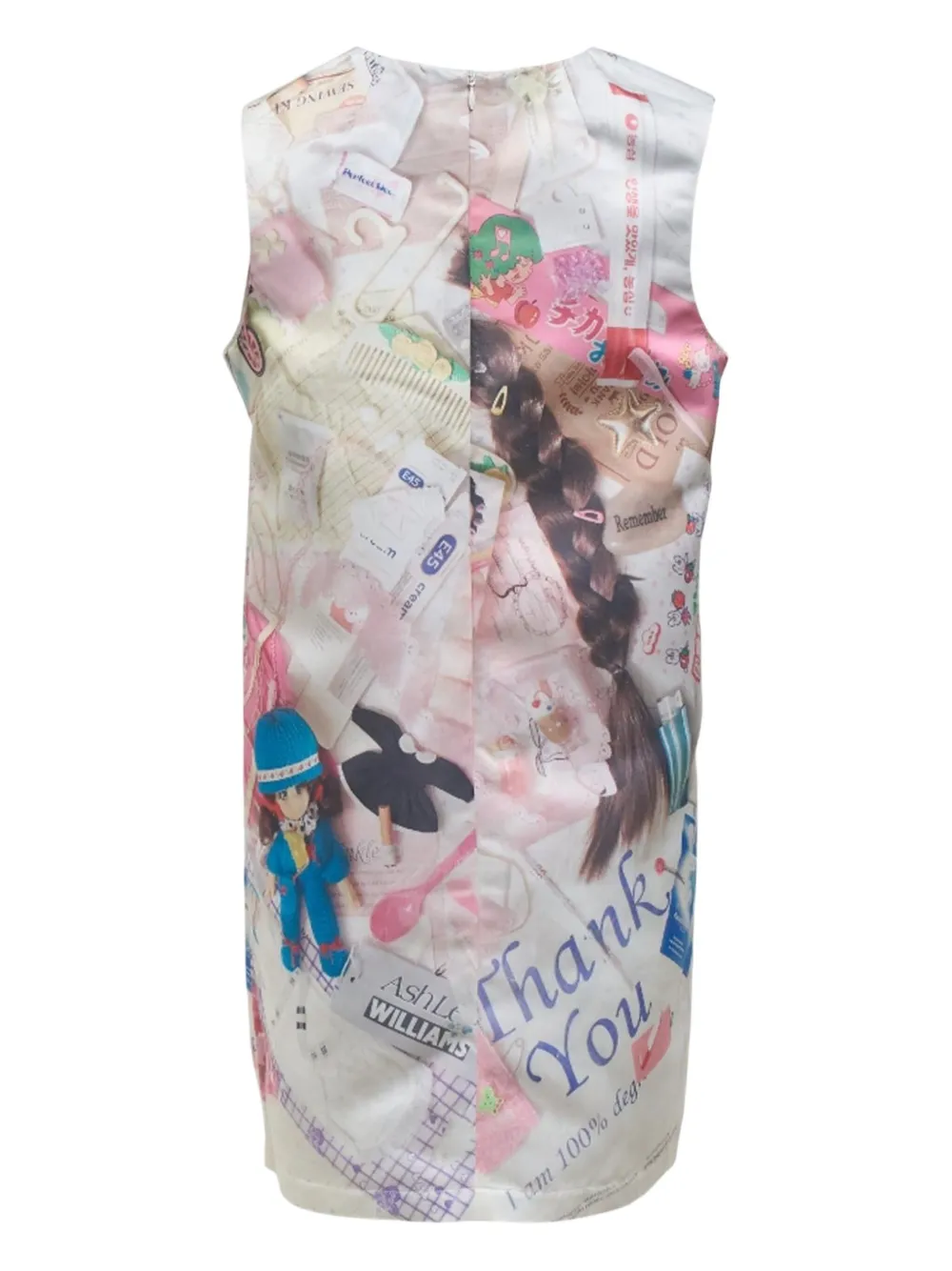Ashley Williams graphic printed mini dress - Wit