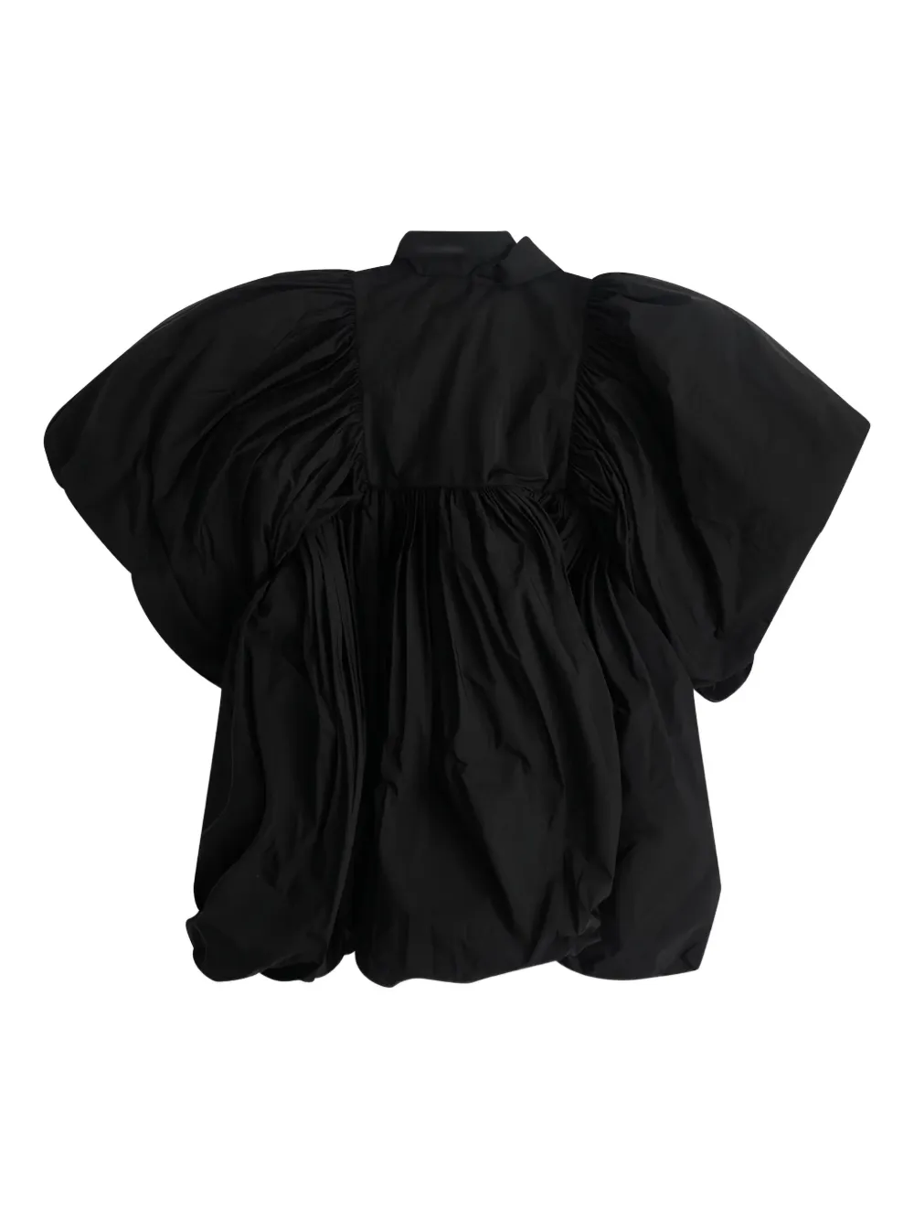 Vaquera bubbled-sleeve pouf mini dress - Zwart