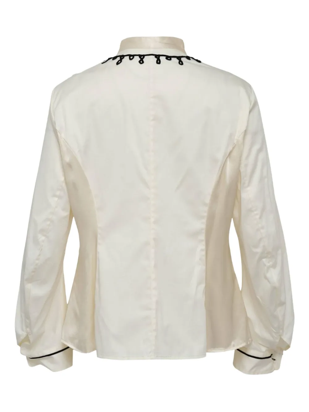 Renli Su detail-embroidery button shirt - Beige