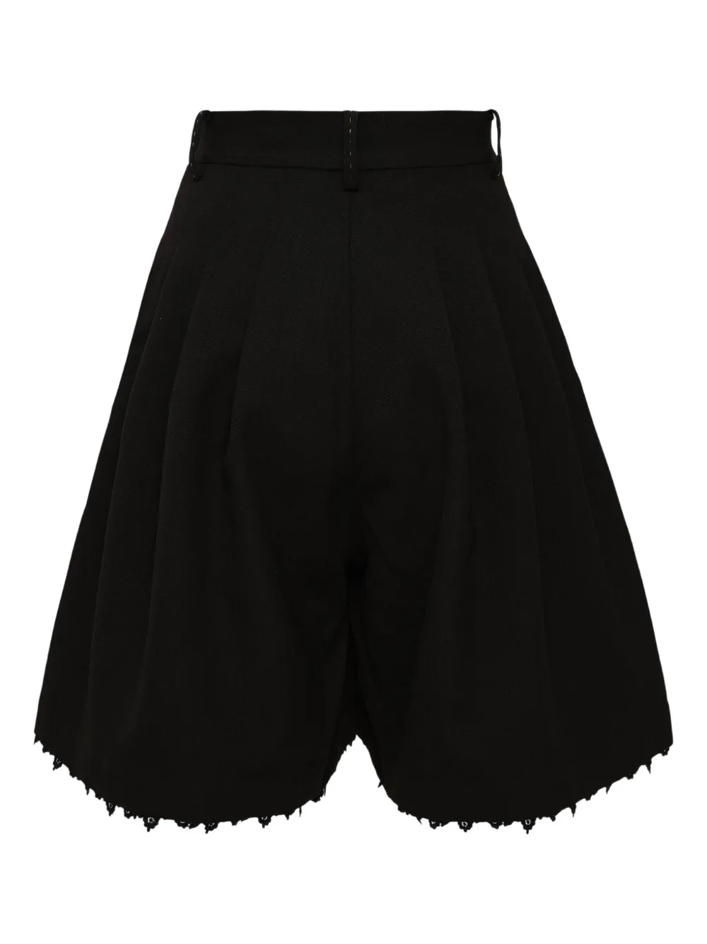 Renli Su lace-trim shorts - Zwart